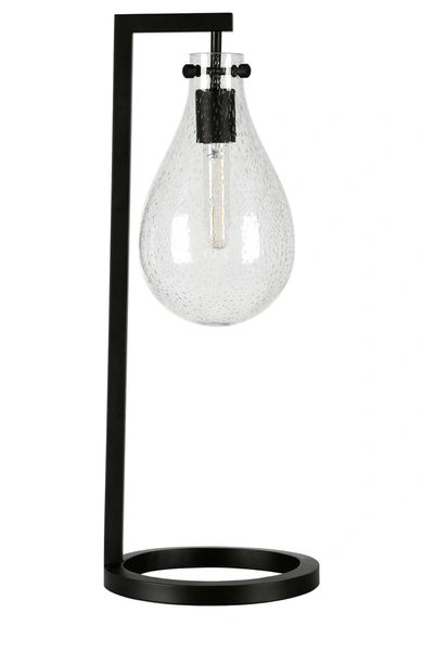 Addison And Lane Weston Seeded Glass Table Lamp In Black