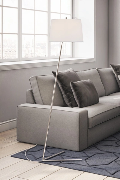 Addison And Lane Markos Floor Lamp In Silver