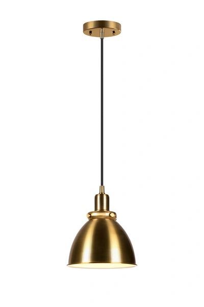 Addison And Lane Madison Brass Pendant In Gold