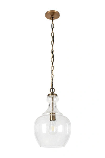 Addison And Lane Westford Brass & Seeded Glass Pendant