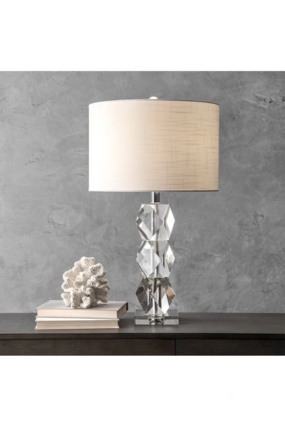 Nuloom 27" Isla Crystal Faux Silk Shade Table Lamp In Clear