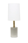Lalia Home Antique Brass Concrete Table Lamp In Grey