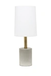 Lalia Home Antique Brass Concrete Table Lamp In Concrete/brass White