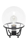 Lalia Home Old World Globe Glass Table Lamp In Matte Black
