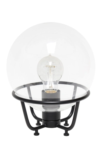 Lalia Home Old World Globe Glass Table Lamp In Black