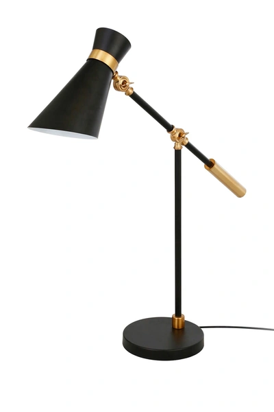 Addison And Lane Rex Two Tone Black/brass Finish Table Lamp