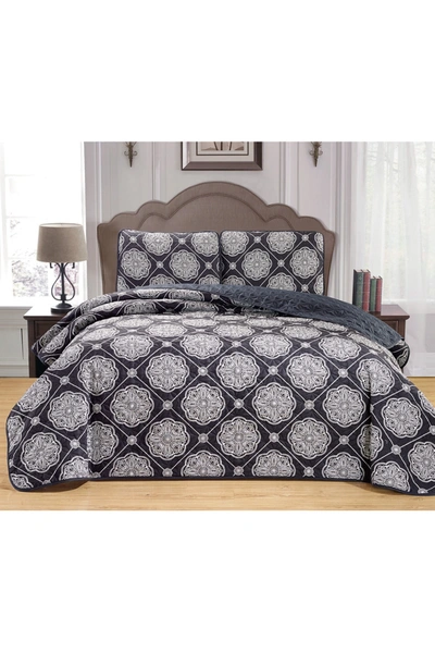Duck River Textile Full/queen Kennelly Bedspread Set In Black