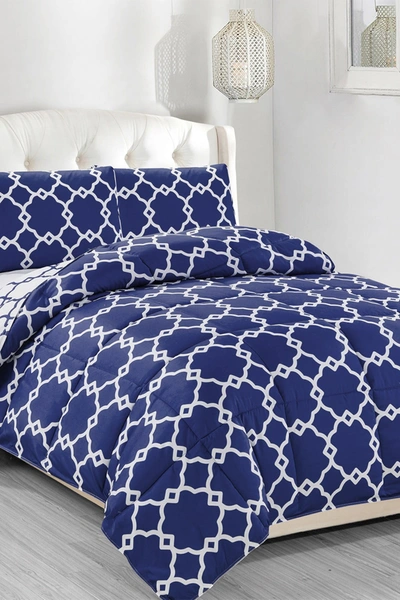 Duck River Textile Full/queen Greyson Down Alternative Reversible Comforter Set In Navy