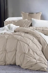 Melange King Epoque Embroidered Duvet 3-piece Set In Taupe