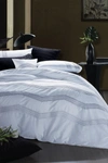 Melange King Vail Embroidered Duvet 3-piece Set In White/ Grey