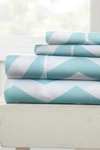 Ienjoy Home The Home Spun Premium Ultra Soft Arrow Pattern 4-piece Queen Bed Sheet Set In Turquoise