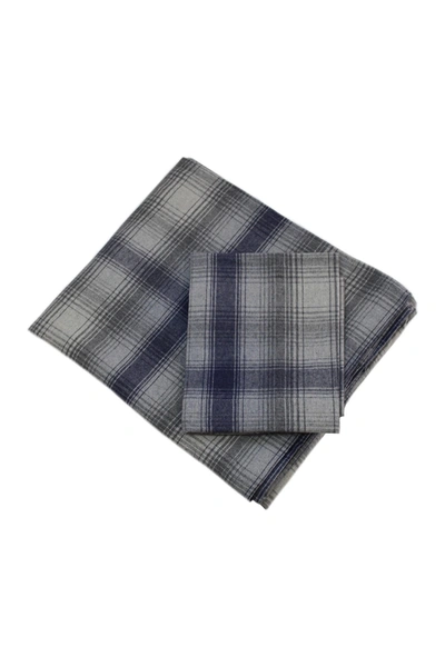 Belle Epoque Flannel Sheet Set Blue Plaid