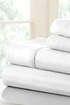 Ienjoy Home Twin Hotel Collection Premium Ultra Soft 4-piece Striped Bed Sheet Set In White