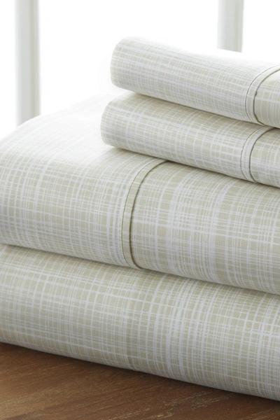 Ienjoy Home Home Spun Premium Ultra Soft Thatch Pattern 3-piece Twin Bed Sheet Set In Ray