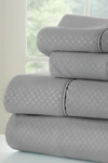 Ienjoy Home Hotel Collection Premium Ultra Soft 4-piece Checkered Bed Sheet Set In Gray
