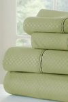 Ienjoy Home Hotel Collection Premium Ultra Soft 4-piece Checkered Bed Sheet Set In Sage