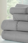 Ienjoy Home Twin Hotel Collection Premium Ultra Soft 4-piece Checkered Bed Sheet Set In Gray