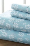 Ienjoy Home Home Spun Premium Ultra Soft Wheat Pattern 4-piece Full Bed Sheet Set In Pale Blue