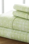 Ienjoy Home The Home Spun Premium Ultra Soft Polka Dot Pattern 4-piece Queen Bed Sheet Set In Moss