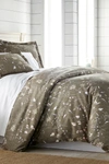 Southshore Fine Linens Luxury Premium Floral Collection Duvet Cover Set In Olive Brown