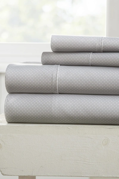 Ienjoy Home Our Elegant My Heart Pattern 4-piece Sheet Set In Light Gray