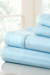 Ienjoy Home Full Hotel Collection Premium Ultra Soft 4-piece Striped Bed Sheet Set In Aqua