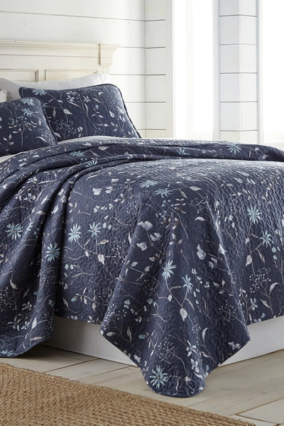 Southshore Fine Linens Full/queen Luxury Premium Floral Collection Quilt Cover Set In Blue