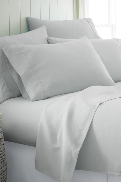 Ienjoy Home Home Spun Microfiber Bed Sheet Set In Light Gray