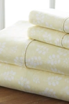 Ienjoy Home The Home Spun Premium Ultra Soft Wheat Pattern 4-piece Queen Bed Sheet Set In Ivory
