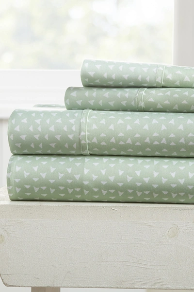 Ienjoy Home Home Spun Elegant Urban Arrows Pattern 4-piece Sheet Set In Jade