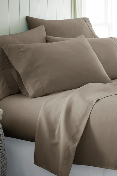 Ienjoy Home California King Hotel Collection Premium Ultra Soft 6-piece Bed Sheet Set In Taupe