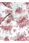 Melange Queen 400 Thread Count Toile Printed 4-piece Sheet Set In Red