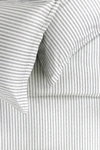Melange Stripe 400 Thread Count Cotton Duvet Set In Navy