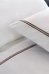Blue Ridge Home Fashions Hotel Suite 1200-tc Cotton-rich Embroidered Sheet Set In Chocolate