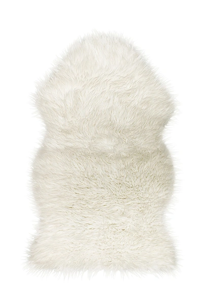 Luxe Faux Fur Gordon Rug In Off White