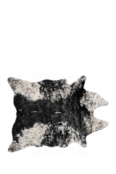 Luxe Edinburgh Black/white Faux Hide Rug
