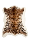 Luxe Faux Hide Area Rug/throw In El Paso Leopard