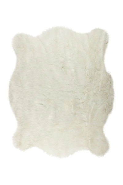 Luxe Faux Hide Rug/throw In Natural