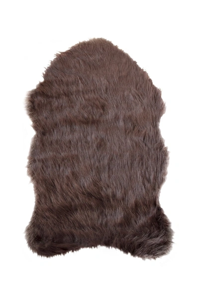 Luxe Faux Fur Gordon Throw In Chocolate