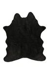 Luxe Faux Fur Throw 5.25' X 7.5' In Black
