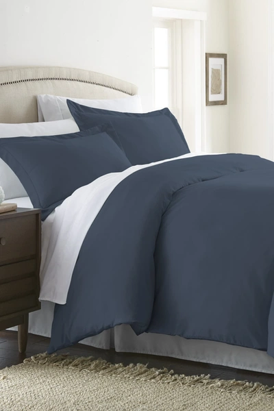 Shop Ienjoy Home Homespun  Premium Ultra Soft 3-piece Duvet Cover Set In Navy