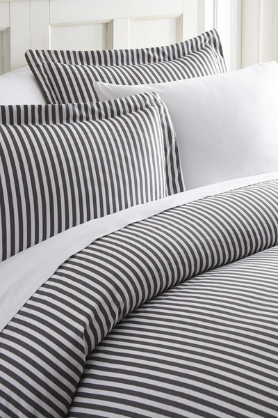 Ienjoy Home Home Spun Premium Ultra Soft Ribbon Pattern 2-piece Duvet Cover Twin Set In Gray