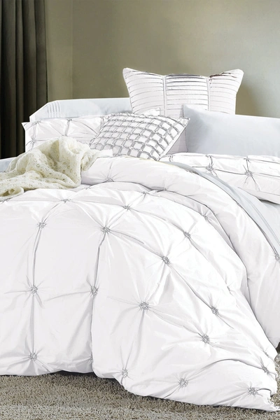 Melange Home King Epoque Embroidered Duvet 3-piece Set In White