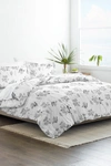 Ienjoy Home Home Collection Premium Down Alternative Magnolia Gray Patterned Comforter Set, King/california King In Light Gray