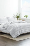 Ienjoy Home Home Collection Premium Ultra Soft Geo Threads Pattern 3-piece Duvet Cover Set In Light Gray