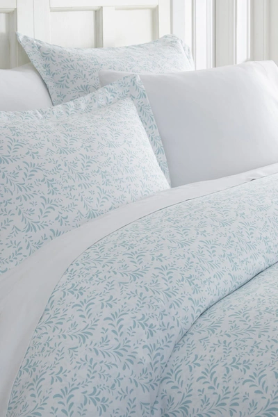 Ienjoy Home Home Spun Premium Ultra Soft 3-piece Burst Of Vines Print Duvet Cover King Set In Light Blue