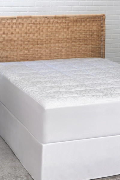 Climarest Candice Olson Queen Cotton Jacquard Mattress Pad In White