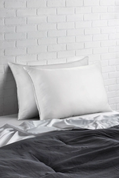 Ella Jayne Cotton Blend Superior Down-like Soft Stomach Sleeper King Pillow In White