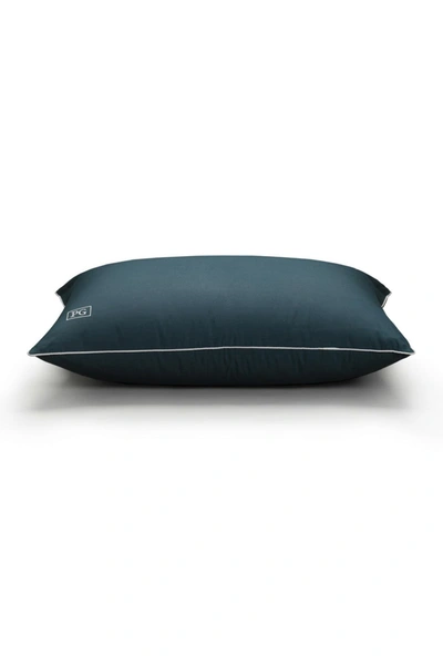 Pillow Guy Standard/queen Down Alternative Side & Back Sleeper Overstuffed Pillow With Micronone Technology In Navy With White Cord