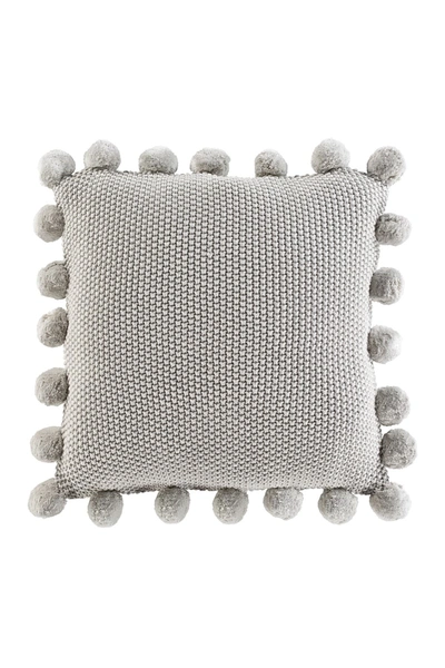 Surya Home Pomtastic Pillow Cover In Light Gray